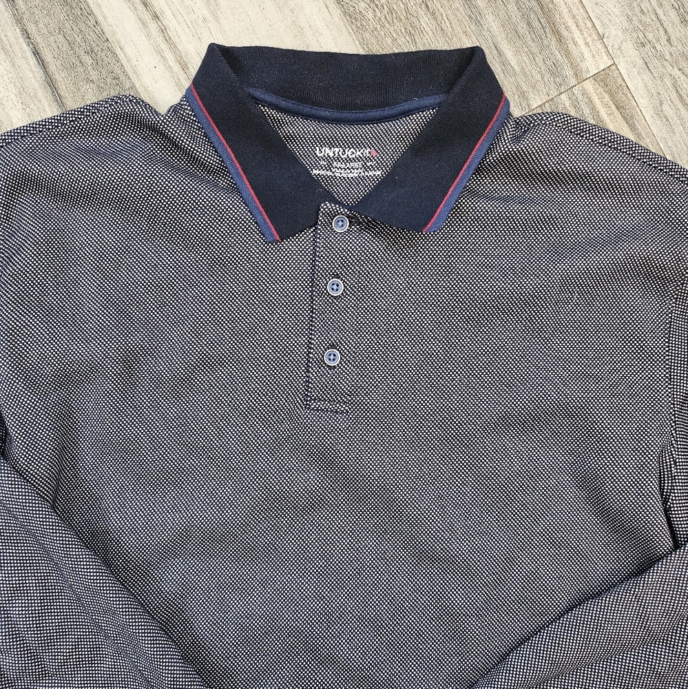 Navy and White Polo Shirt